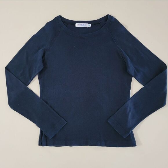 Fresh Produce Women's Navy Long Sleeve Crewneck Pullover Top - Picture 1 of 10